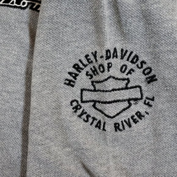 Harley-Davidson Crystal River, FL Embroidered Logo Polo Shirt Men's Large - Picture 5 of 9